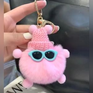 🌺Sun Babe Fluffy Pom Bag Charm Keychain